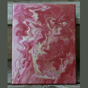 Abstract Liquid Acrylic Dirty Pour Canvas Painting